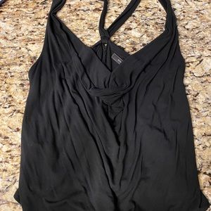 Bcbgmaxazria black cowl neck tank top